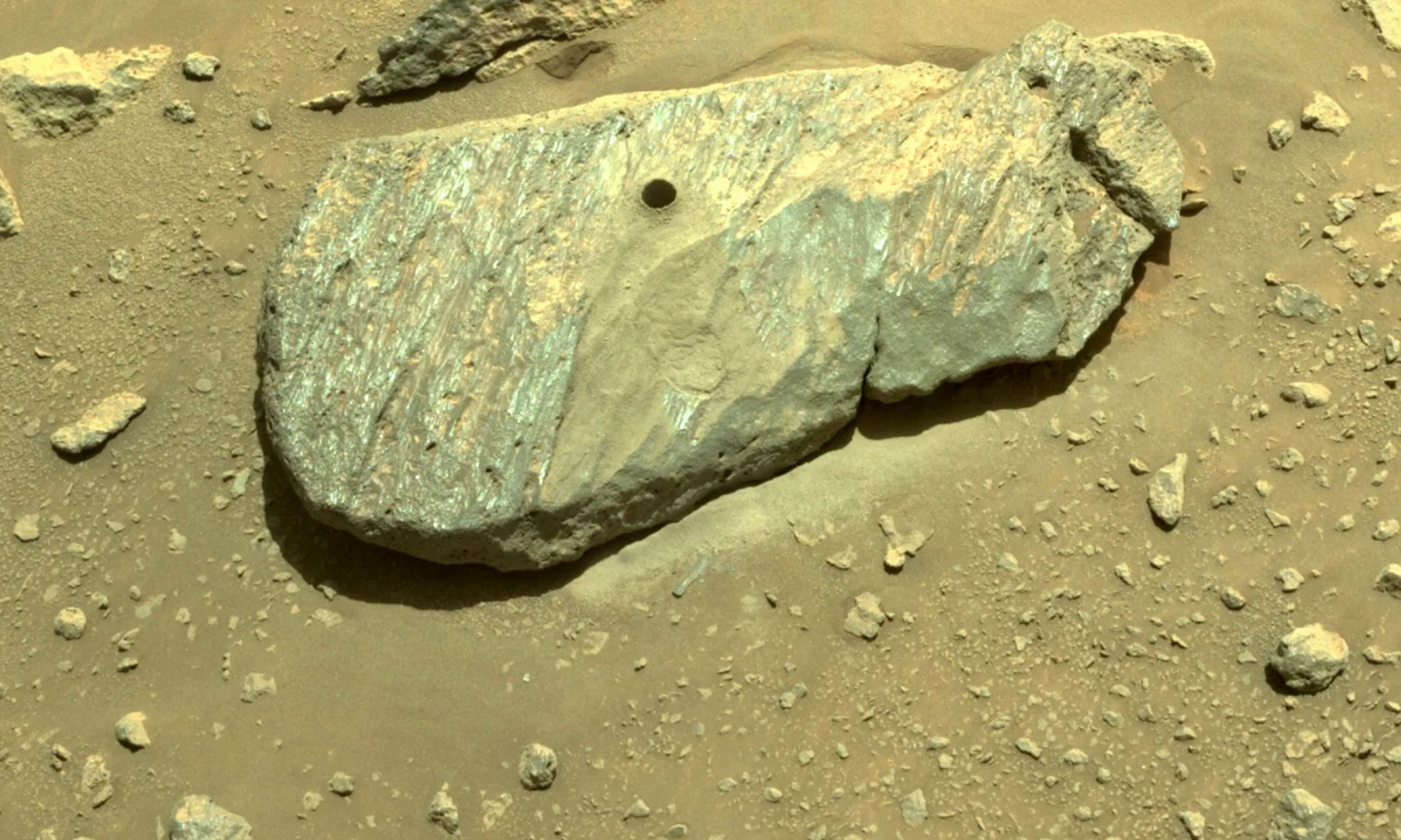 img blog brightside mars rover collets first rock sample