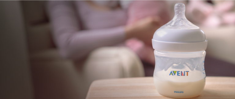 Avent old bottle representing brand history