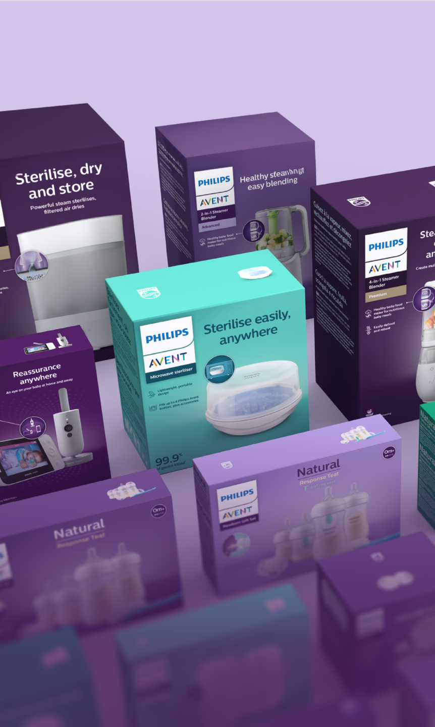 Avent packaging range